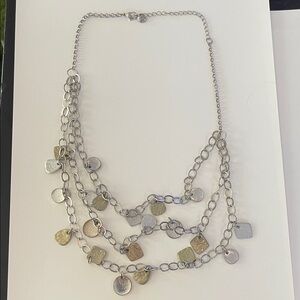 Loft Silver and Gold Multi-Layered Necklace